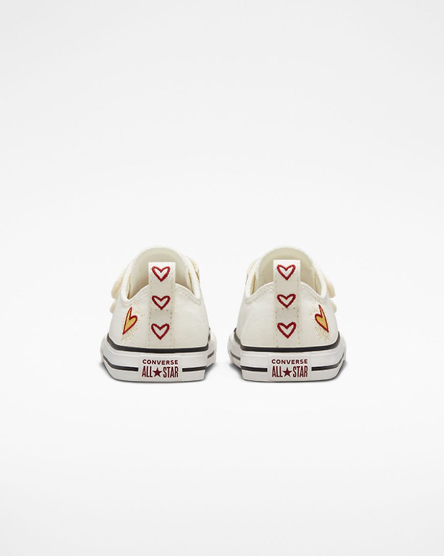 Tenis Converse Chuck Taylor All Star Easy-On Hearts Cano Baixo Menina Branco Vermelhas Escuro | PT B03905T